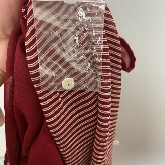 One Fine Day Red Striped Sleeveless Top Size Large - Picture 9 of 9